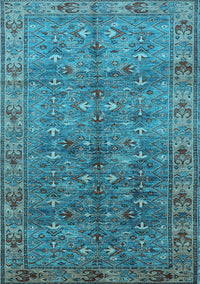 Oriental Light Blue Industrial Rug, urb1150lblu