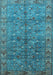 Oriental Light Blue Industrial Rug, urb1150lblu