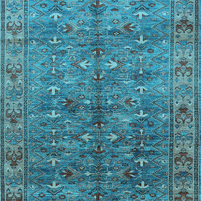 Oriental Light Blue Industrial Rug, urb1150lblu