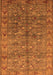 Machine Washable Oriental Orange Industrial Area Rugs, wshurb1150org