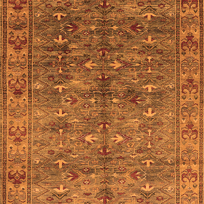 Machine Washable Oriental Orange Industrial Area Rugs, wshurb1150org