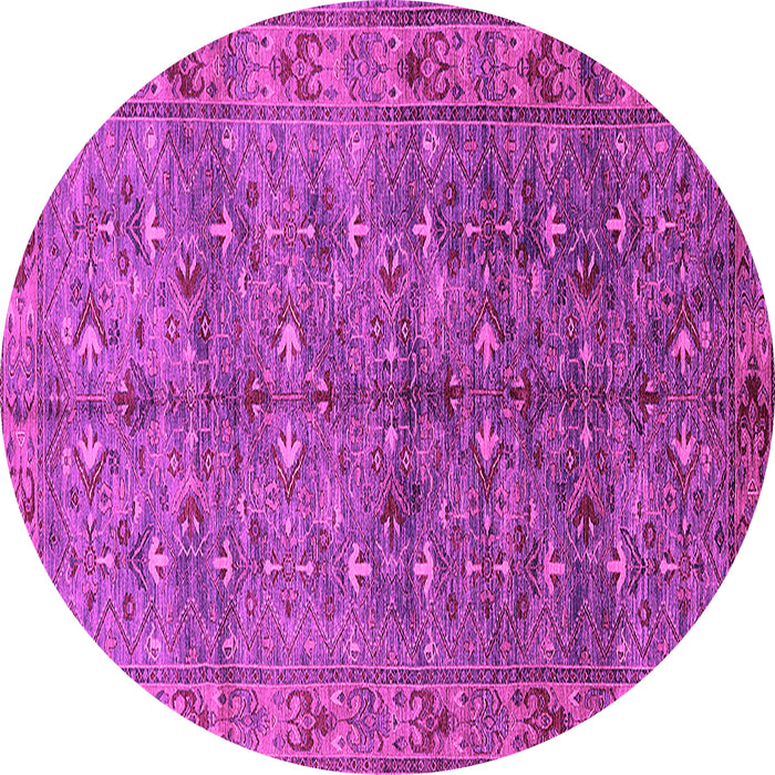 Round Oriental Pink Industrial Rug, urb1150pnk