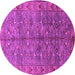 Round Oriental Pink Industrial Rug, urb1150pnk