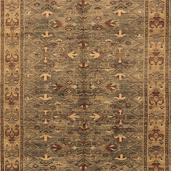 Machine Washable Oriental Brown Industrial Rug, wshurb1150brn