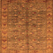 Square Oriental Orange Industrial Rug, urb1150org