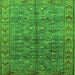 Square Oriental Green Industrial Rug, urb1150grn