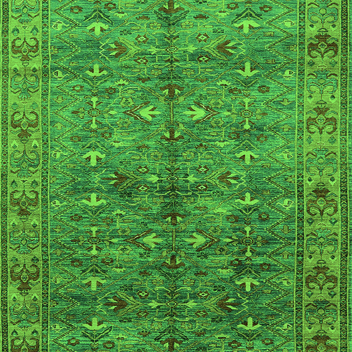 Machine Washable Oriental Green Industrial Area Rugs, wshurb1150grn