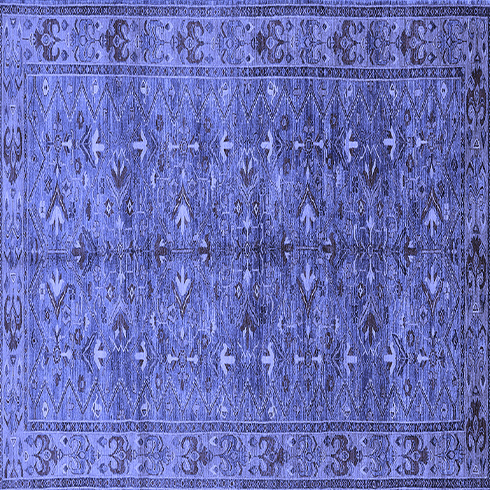 Square Machine Washable Oriental Blue Industrial Rug, wshurb1150blu