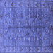 Square Oriental Blue Industrial Rug, urb1150blu