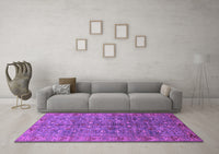 Machine Washable Oriental Purple Industrial Rug, wshurb1150pur