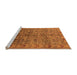 Sideview of Machine Washable Oriental Orange Industrial Area Rugs, wshurb1150org