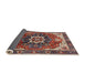 Sideview of Mid-Century Modern Brown Oriental Rug, urb1151