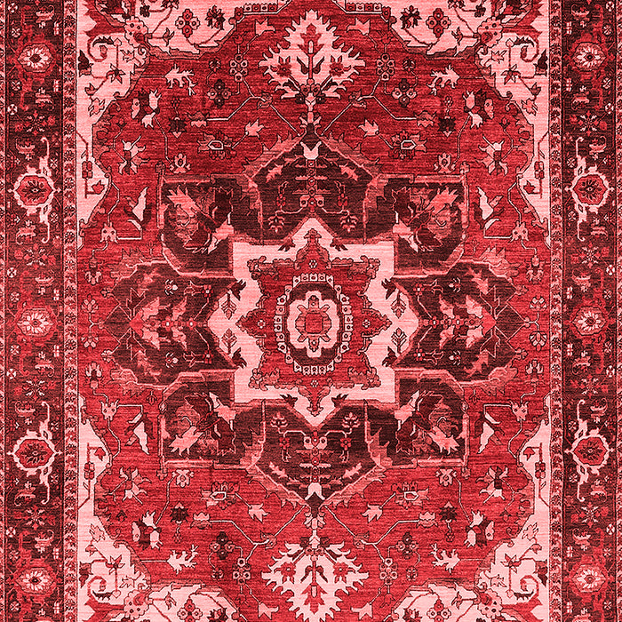 Machine Washable Oriental Red Industrial Rug, wshurb1151red