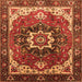 Square Oriental Orange Industrial Rug, urb1151org