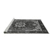 Sideview of Machine Washable Oriental Gray Industrial Rug, wshurb1151gry