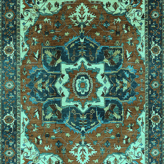 Oriental Turquoise Industrial Rug, urb1151turq