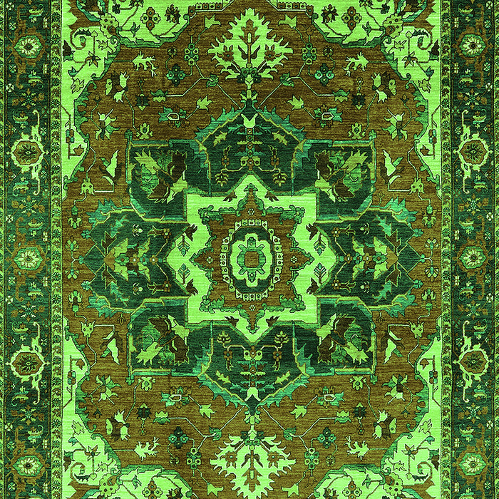 Machine Washable Oriental Green Industrial Area Rugs, wshurb1151grn