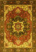 Machine Washable Oriental Yellow Industrial Rug, wshurb1151yw