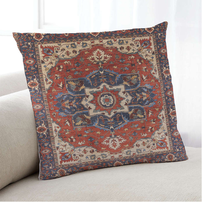 Lifestyle Image of Mid-Century Modern Urban Square Brown Throw Pillow, 18 inch by 18 inch, pwurb1151