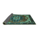 Sideview of Oriental Turquoise Industrial Rug, urb1151turq