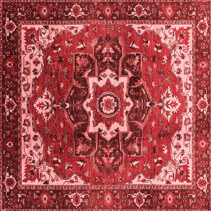 Machine Washable Oriental Red Industrial Rug, wshurb1151red