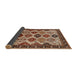 Sideview of Mid-Century Modern Saffron Red Oriental Rug, urb1152