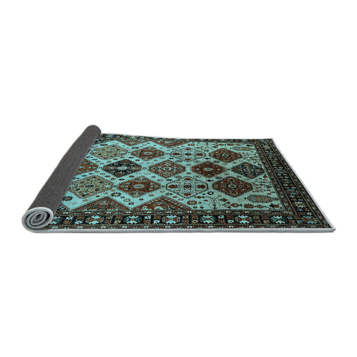 Sideview of Oriental Light Blue Industrial Rug, urb1152lblu