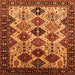 Square Oriental Orange Industrial Rug, urb1152org