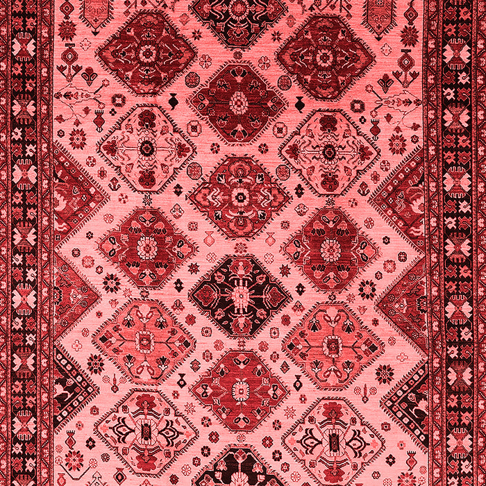 Machine Washable Oriental Red Industrial Rug, wshurb1152red