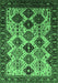 Machine Washable Oriental Emerald Green Industrial Area Rugs, wshurb1152emgrn