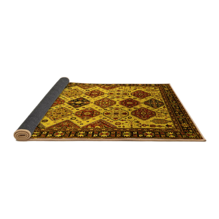 Sideview of Oriental Yellow Industrial Rug, urb1152yw