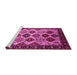 Sideview of Machine Washable Oriental Pink Industrial Rug, wshurb1152pnk