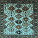 Square Oriental Light Blue Industrial Rug, urb1152lblu