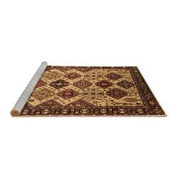 Sideview of Machine Washable Oriental Brown Industrial Rug, wshurb1152brn