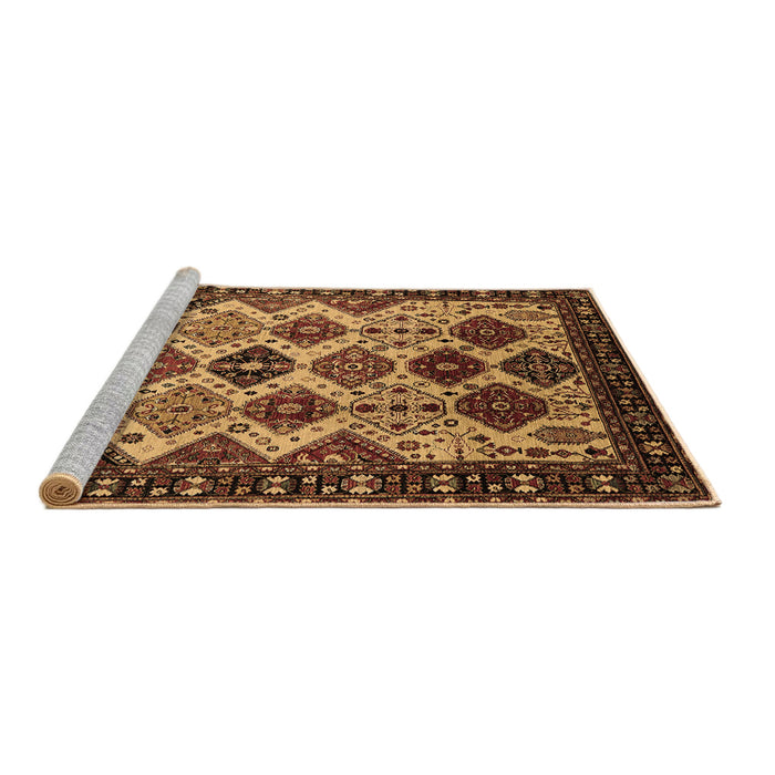 Sideview of Machine Washable Oriental Brown Industrial Rug, wshurb1152brn