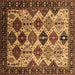 Square Oriental Brown Industrial Rug, urb1152brn