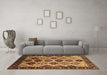 Machine Washable Oriental Brown Industrial Rug in a Living Room,, wshurb1152brn