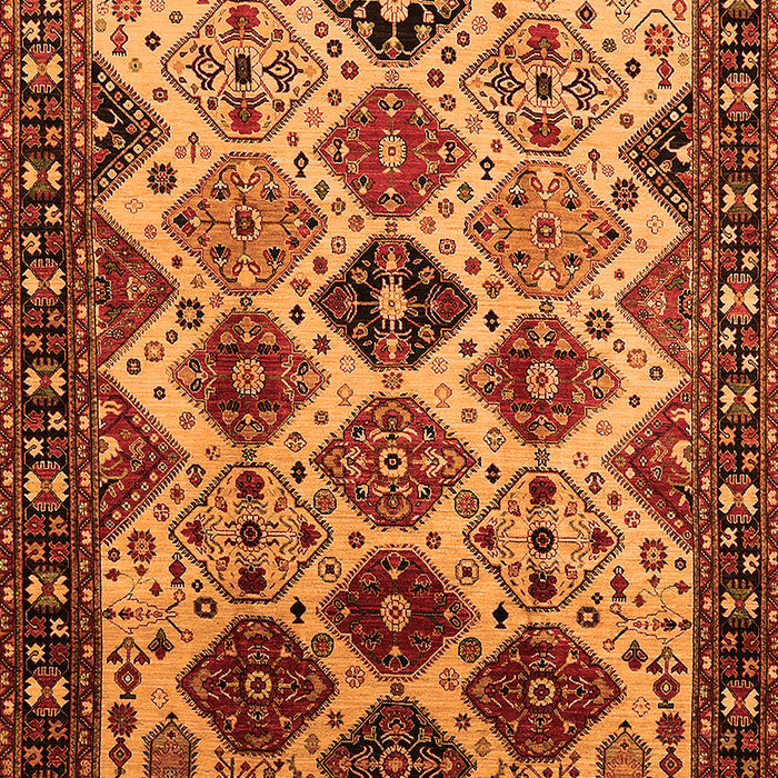 Machine Washable Oriental Orange Industrial Area Rugs, wshurb1152org
