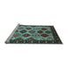 Sideview of Machine Washable Oriental Light Blue Industrial Rug, wshurb1152lblu