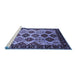 Sideview of Machine Washable Oriental Blue Industrial Rug, wshurb1152blu