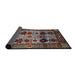 Sideview of Mid-Century Modern Gunmetal Gray Oriental Rug, urb1153