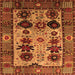 Square Oriental Orange Industrial Rug, urb1153org