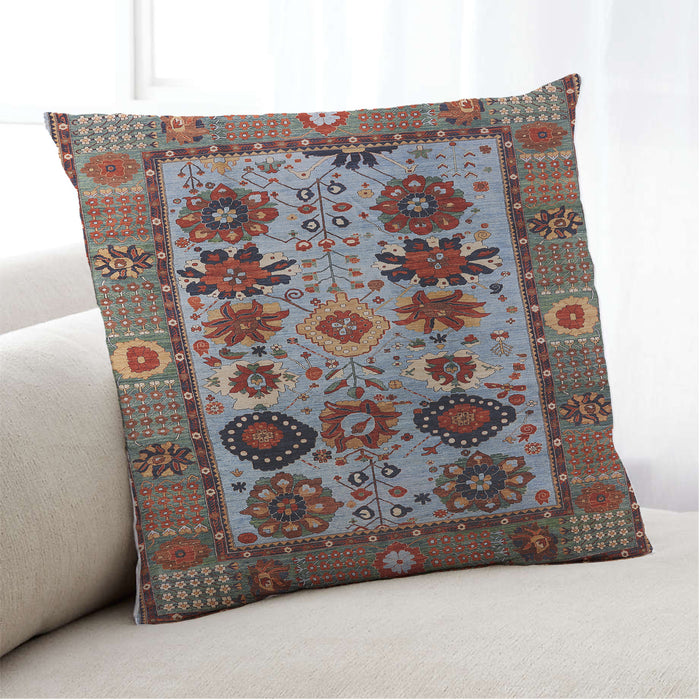 Lifestyle Image of Mid-Century Modern Urban Square Gunmetal Gray Throw Pillow, 18 inch by 18 inch, pwurb1153