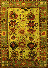 Oriental Yellow Industrial Rug, urb1153yw