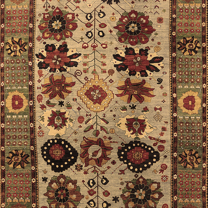 Machine Washable Oriental Brown Industrial Rug, wshurb1153brn