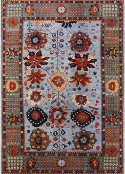 Mid-Century Modern Gunmetal Gray Oriental Rug, urb1153