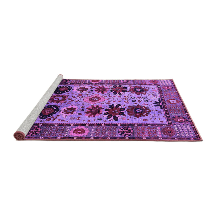 Sideview of Machine Washable Oriental Purple Industrial Area Rugs, wshurb1153pur