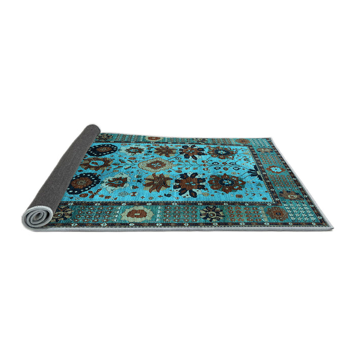 Sideview of Oriental Light Blue Industrial Rug, urb1153lblu