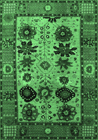 Oriental Emerald Green Industrial Rug, urb1153emgrn