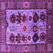 Square Oriental Purple Industrial Rug, urb1153pur